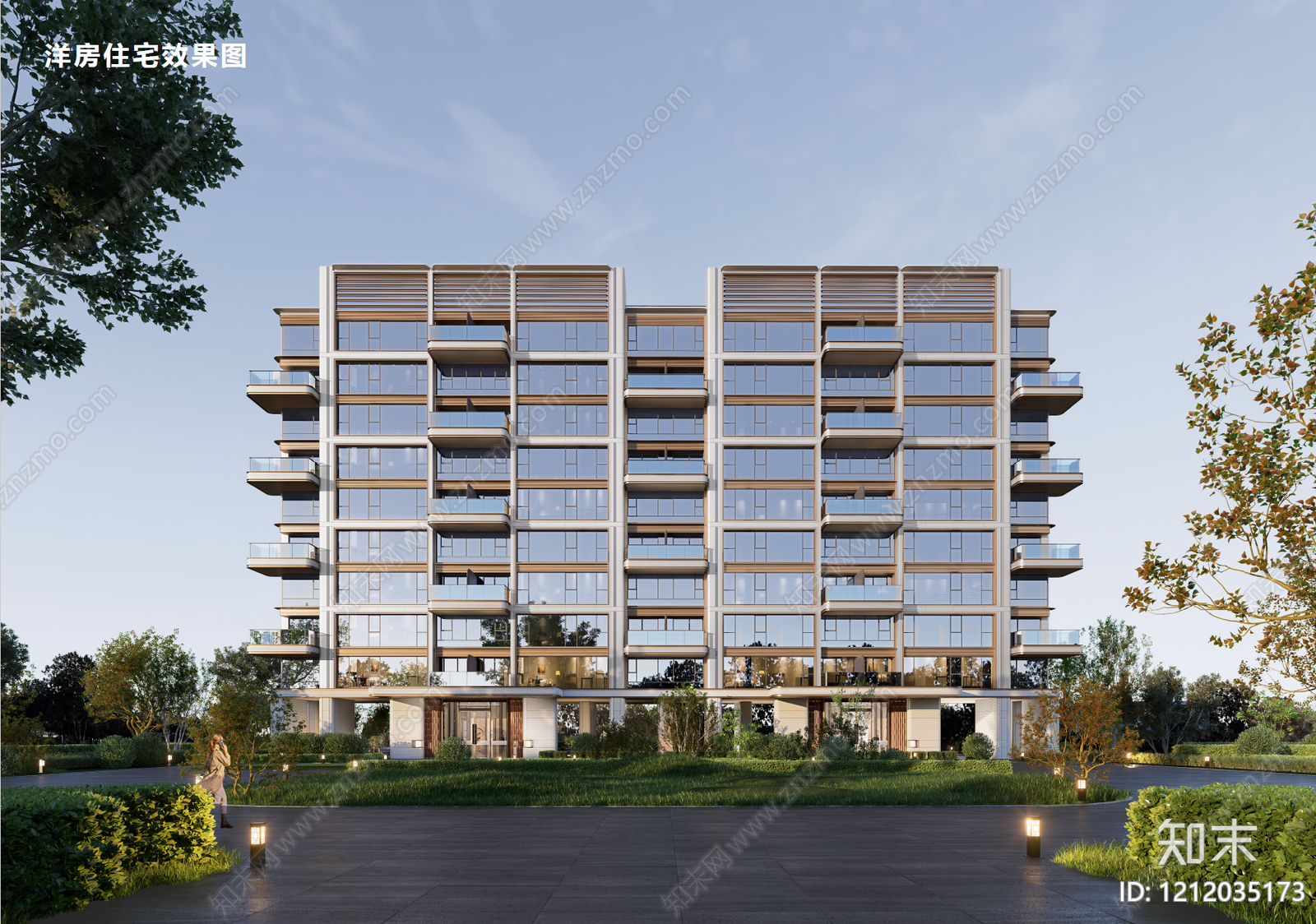 现代轻奢小区建筑下载【ID:1212035173】