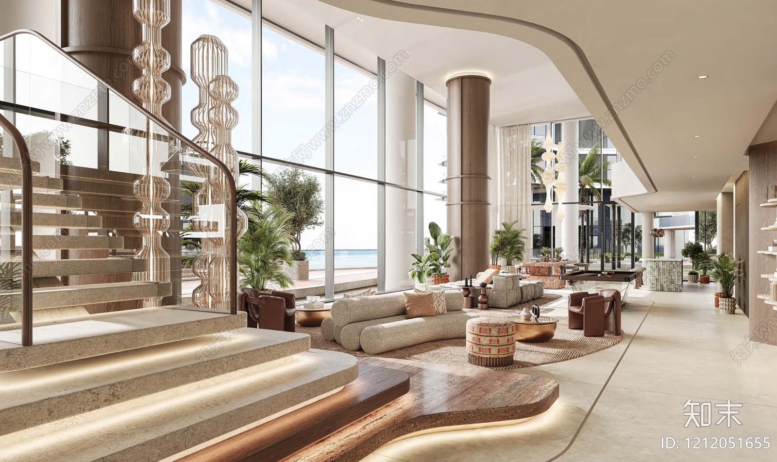 现代轻奢住宅公区下载【ID:1212051655】