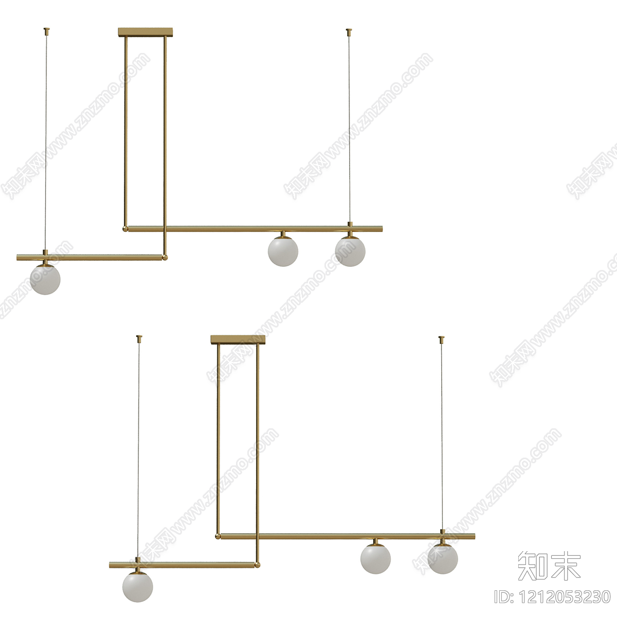 现代简约灯具组合3D模型下载【ID:1212053230】