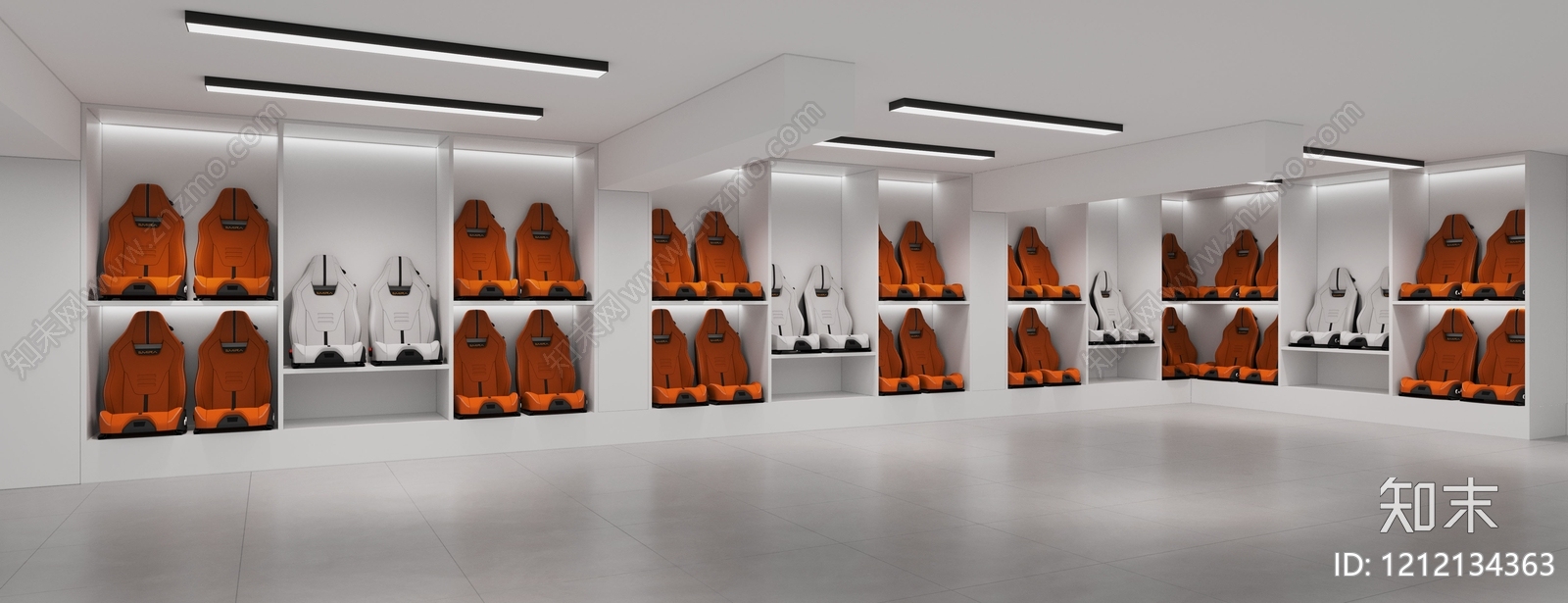 极简汽车展厅3D模型下载【ID:1212134363】