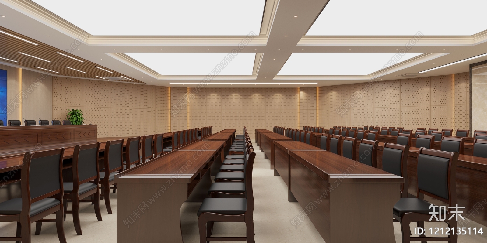 现代简约会议室3D模型下载【ID:1212135114】