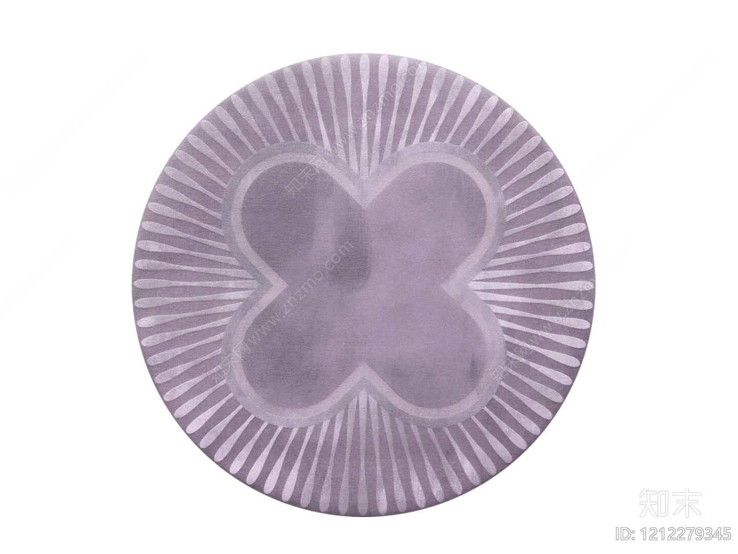 现代奶油圆形地毯贴图下载【ID:1212279345】