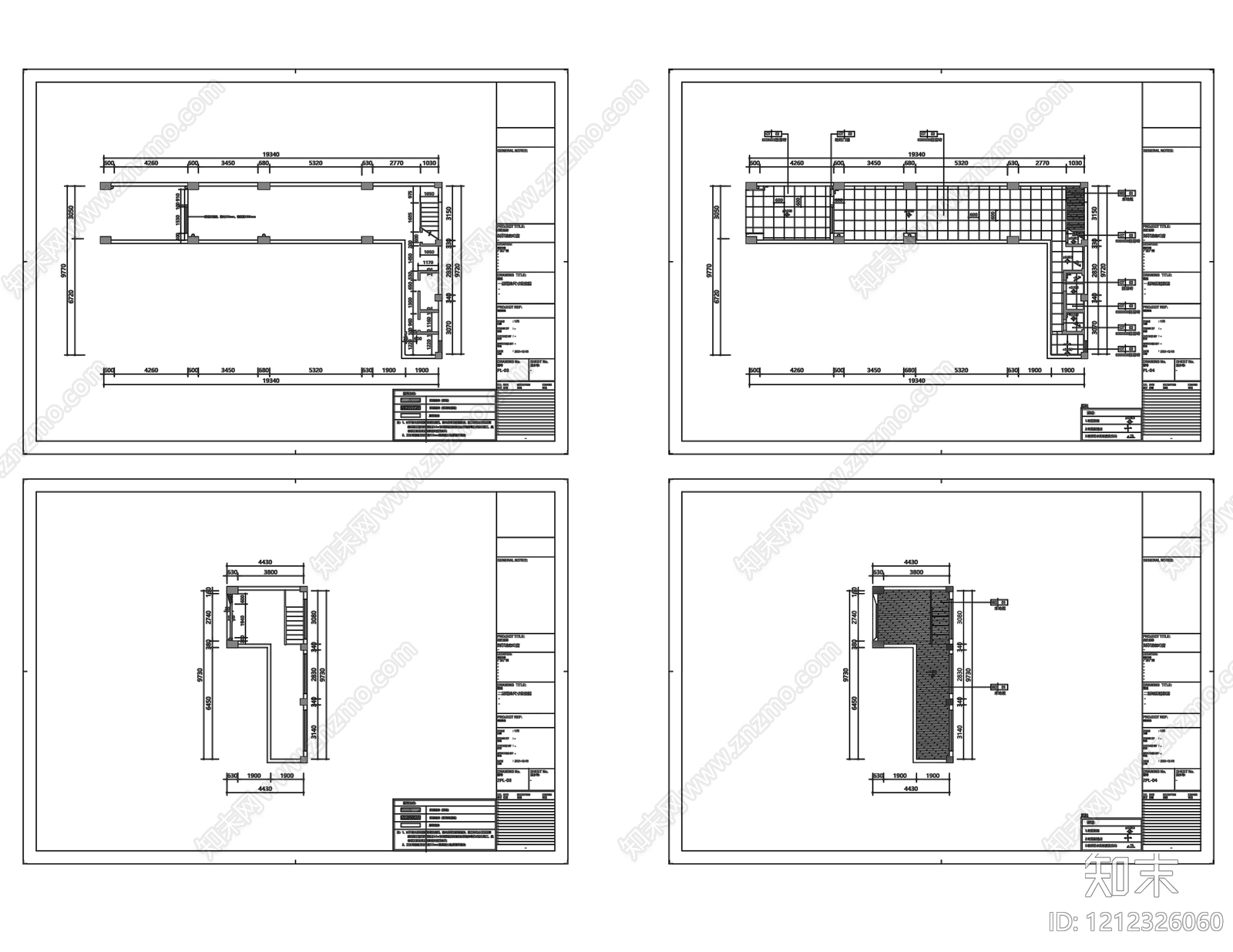 现代奶茶店施工图下载【ID:1212326060】