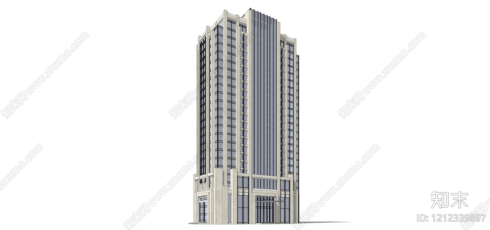 现代主义写字楼SU模型下载【ID:1212339897】