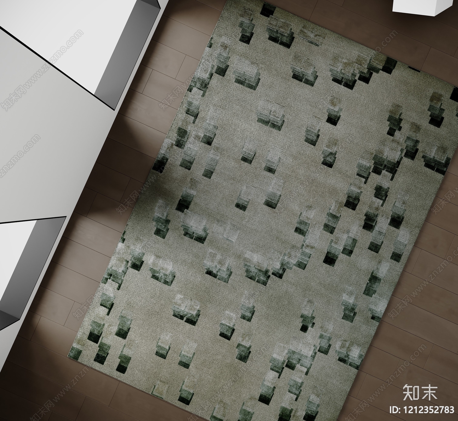 极简地毯SU模型下载【ID:1212352783】