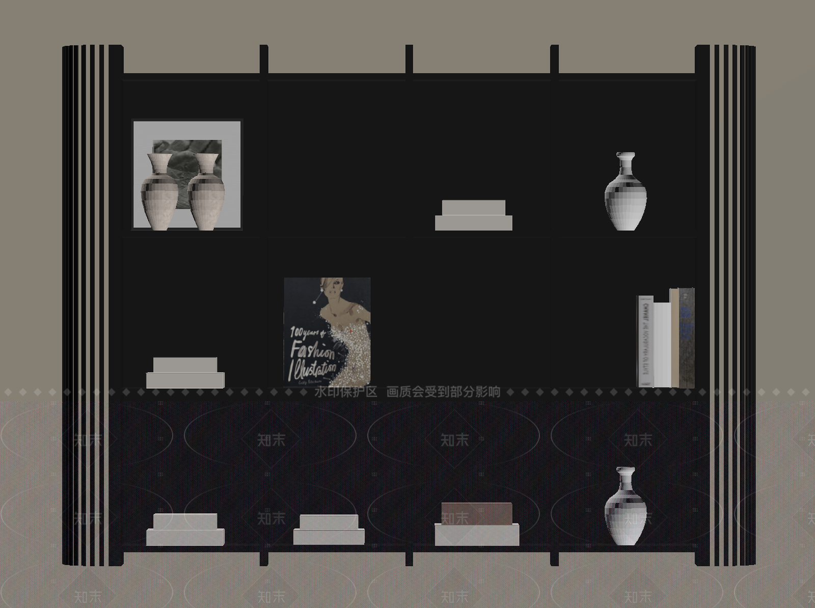 极简书架SU模型下载【ID:1212374081】