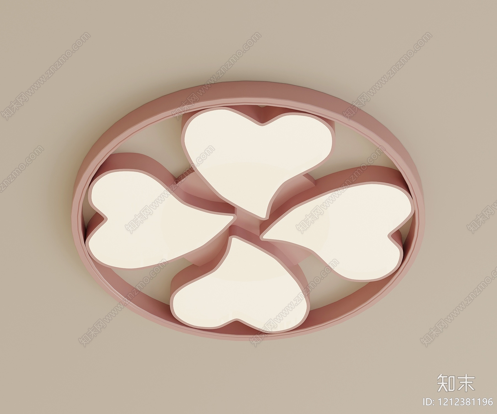 奶油风儿童房吸顶灯3D模型下载【ID:1212381196】