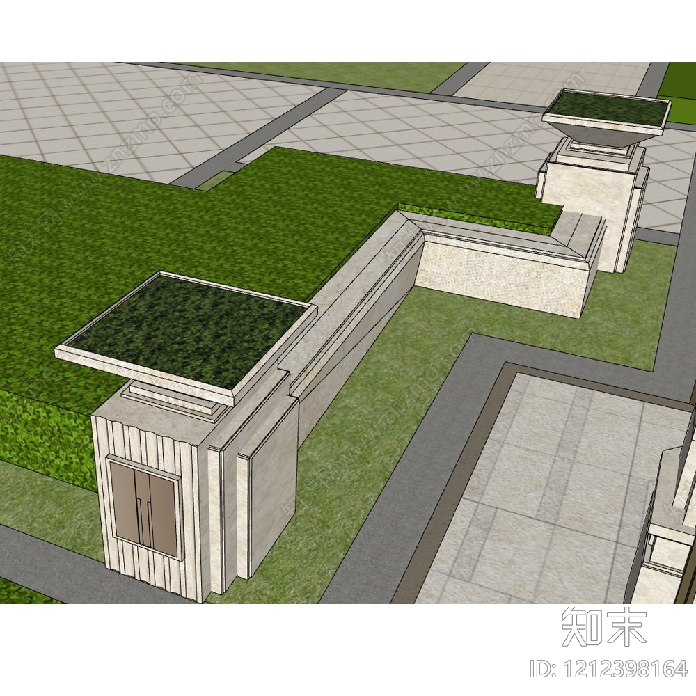 欧式法式综合景观小品施工图下载【ID:1212398164】