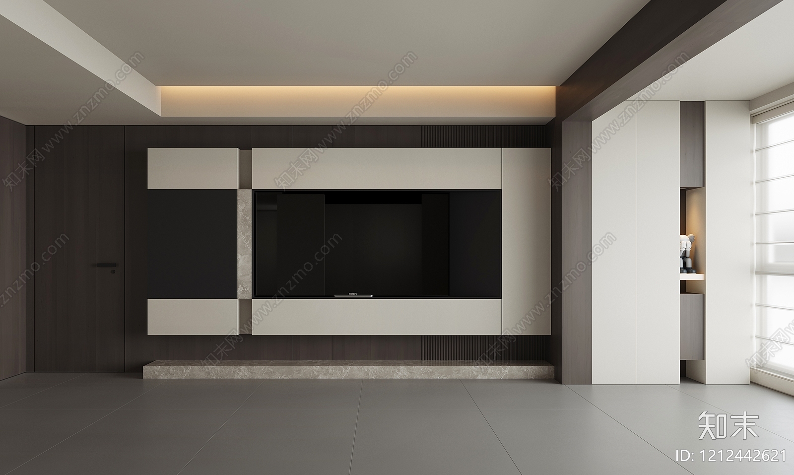 极简背景墙SU模型下载【ID:1212442621】