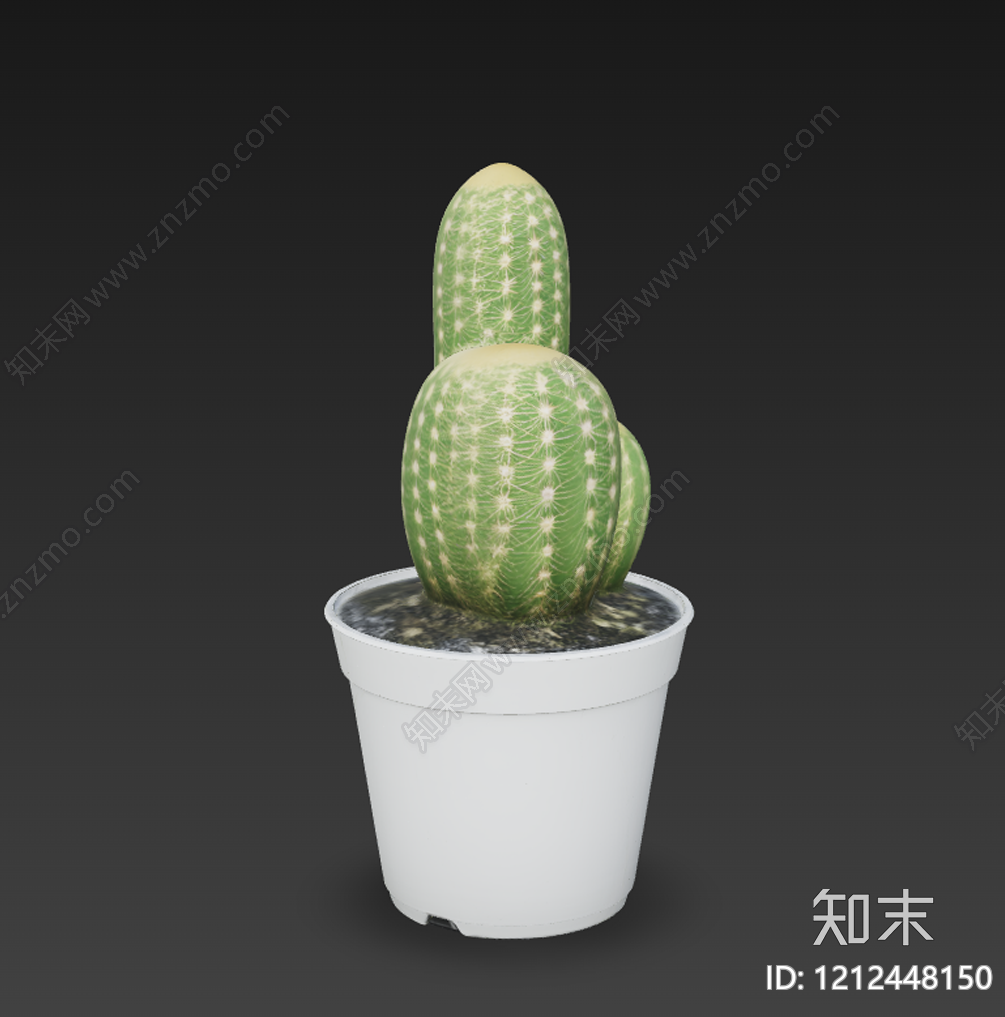 极简盆栽3D模型下载【ID:1212448150】