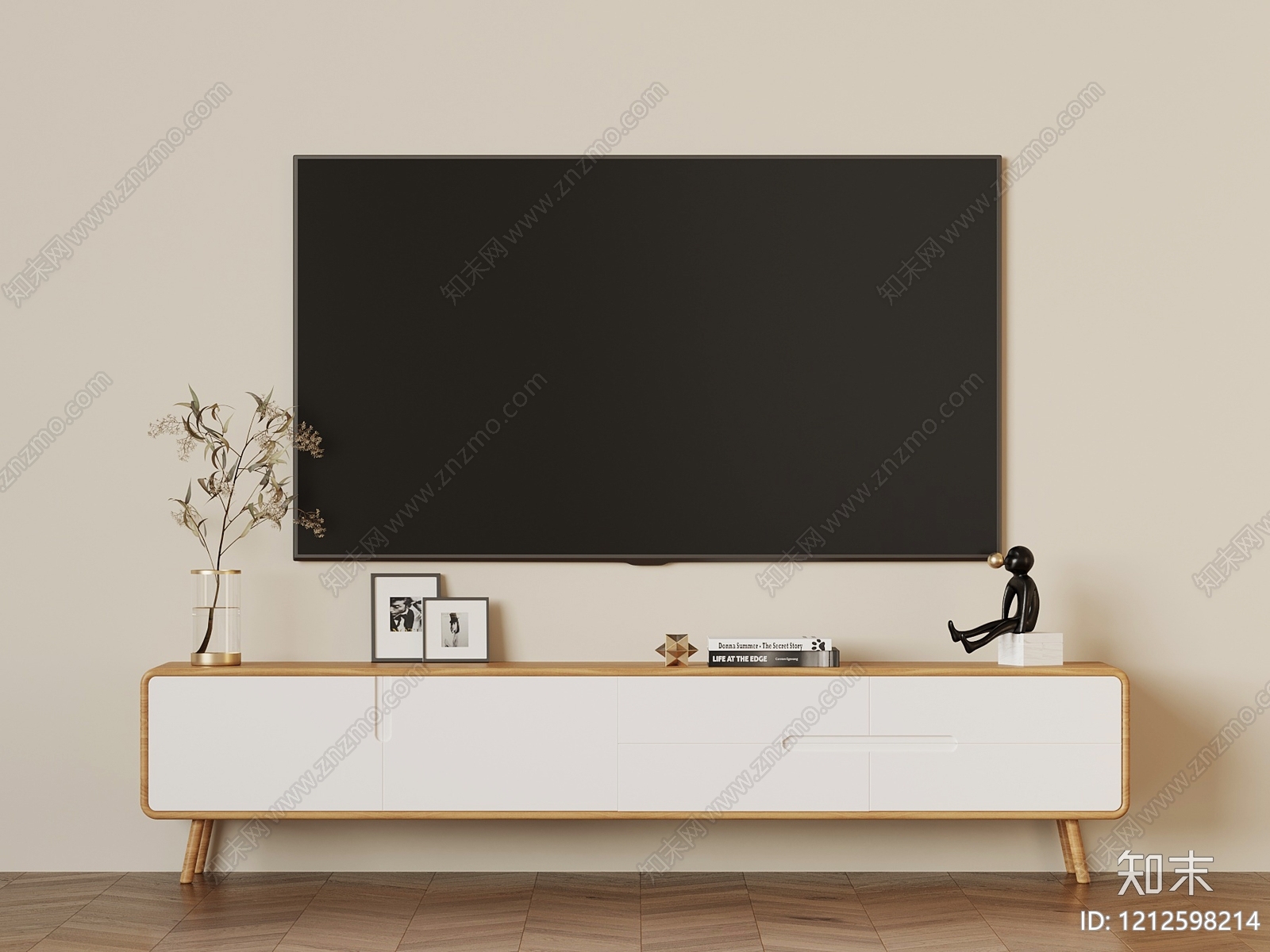 现代简约电视柜3D模型下载【ID:1212598214】