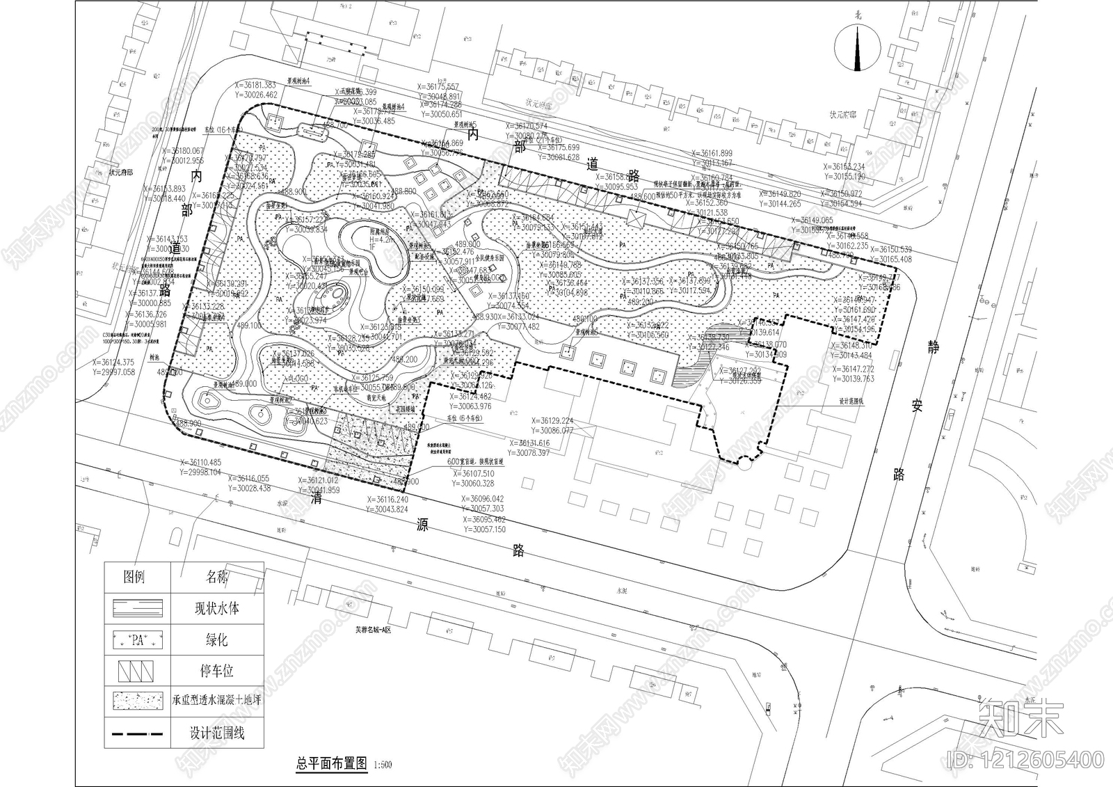 综合性公园cad施工图下载【ID:1212605400】