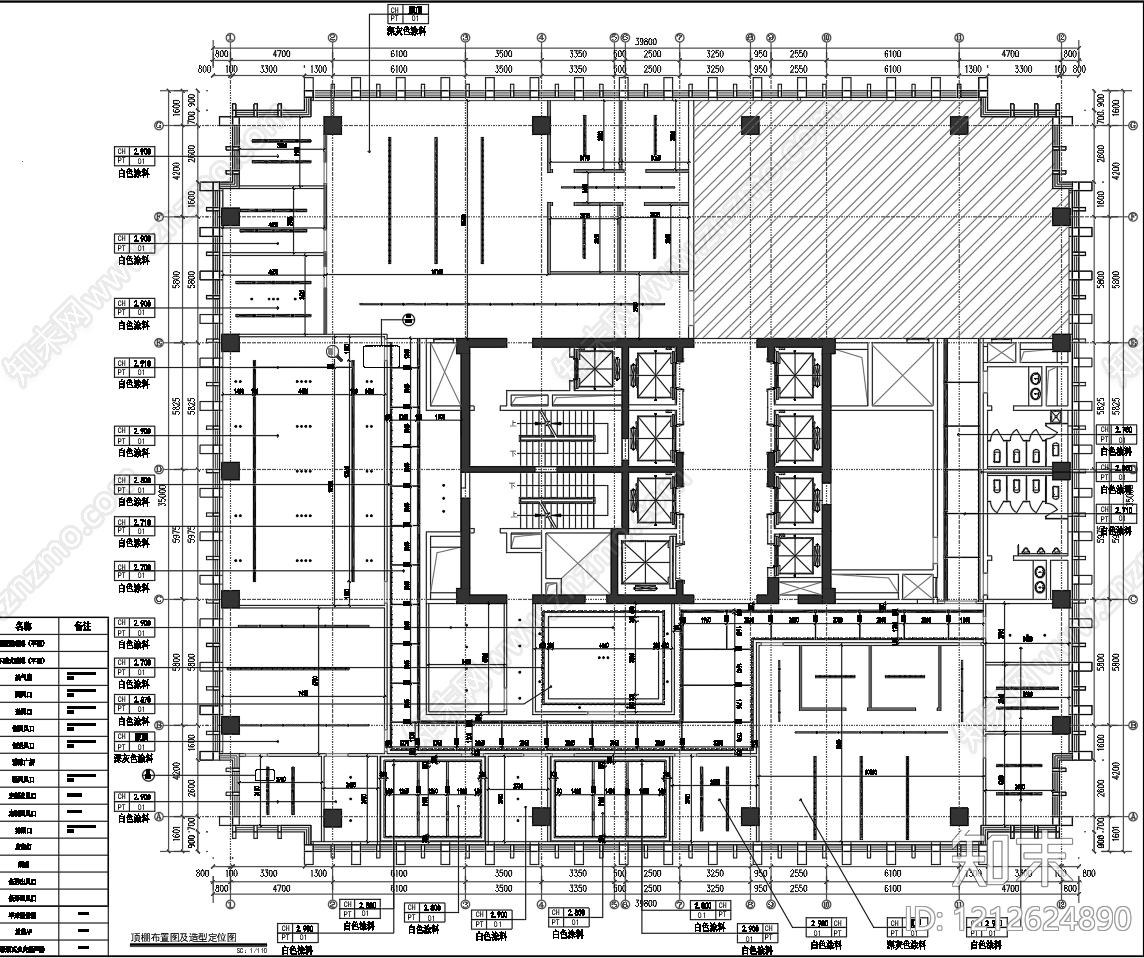 现代整体办公空间cad施工图下载【ID:1212624890】