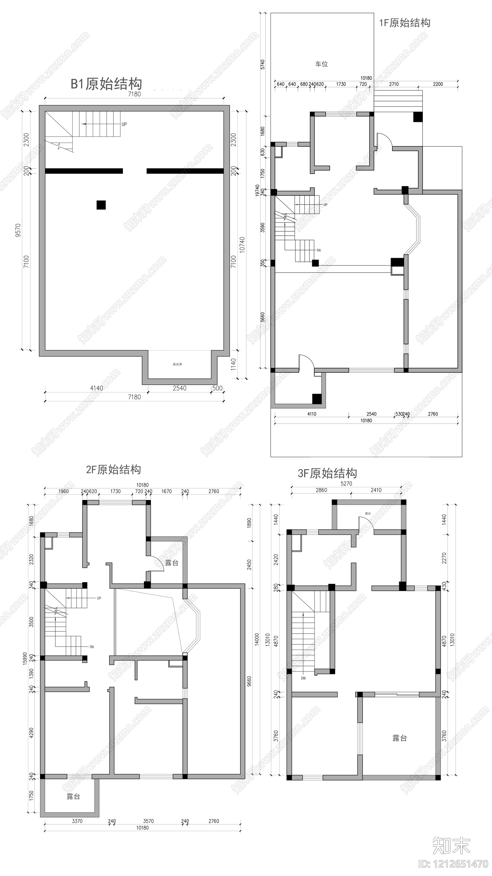 别墅cad施工图下载【ID:1212651470】