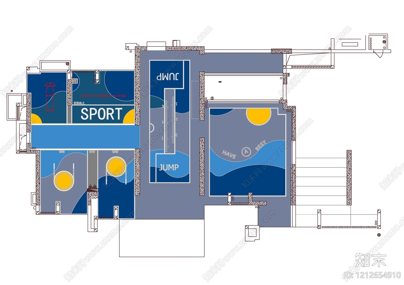 社区健身区施工图下载【ID:1212654910】