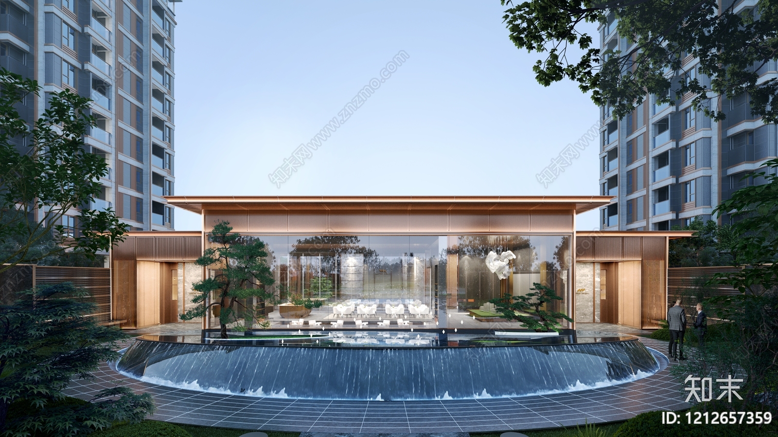 现代轻奢售楼处建筑施工图下载【ID:1212657359】