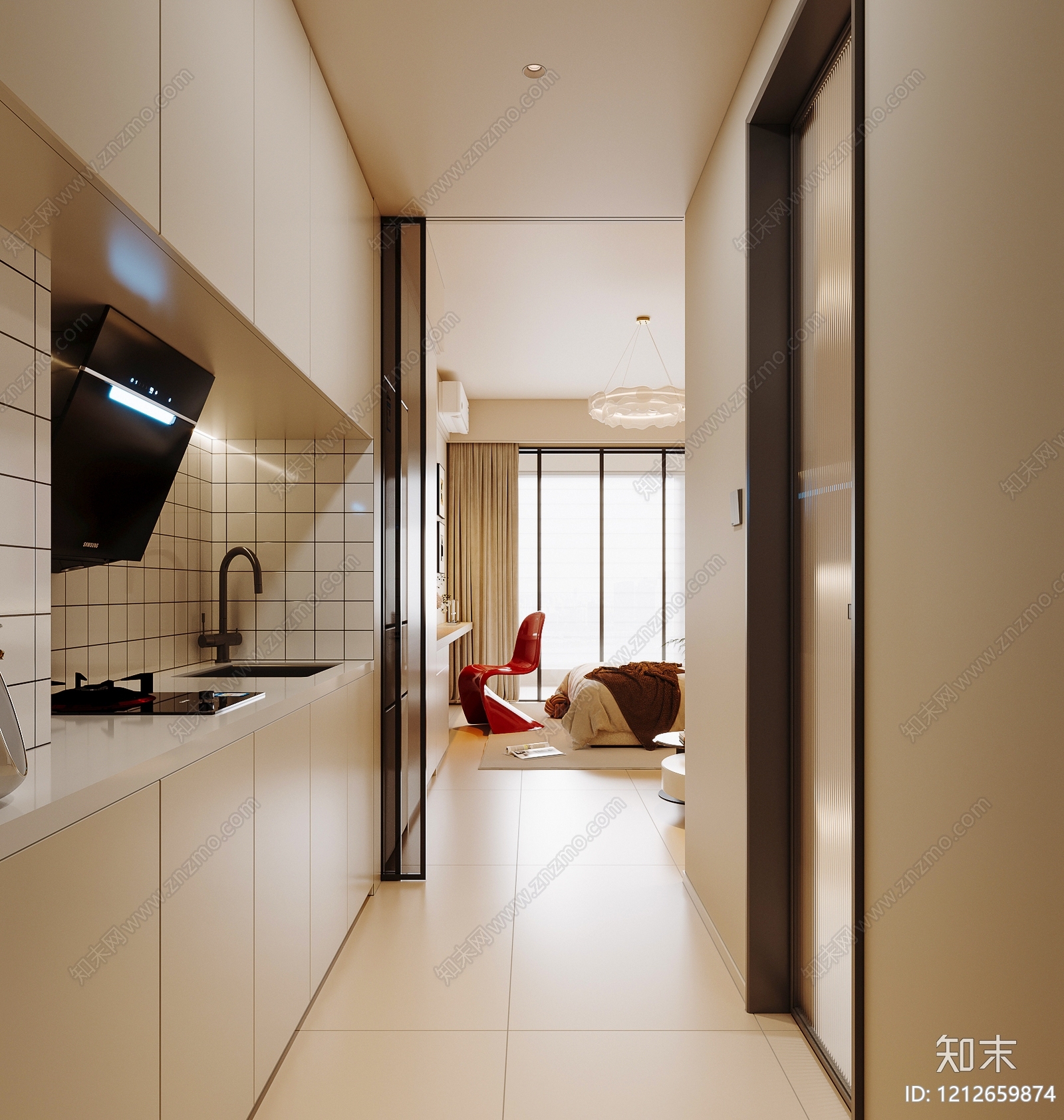 奶油风公寓3D模型下载【ID:1212659874】