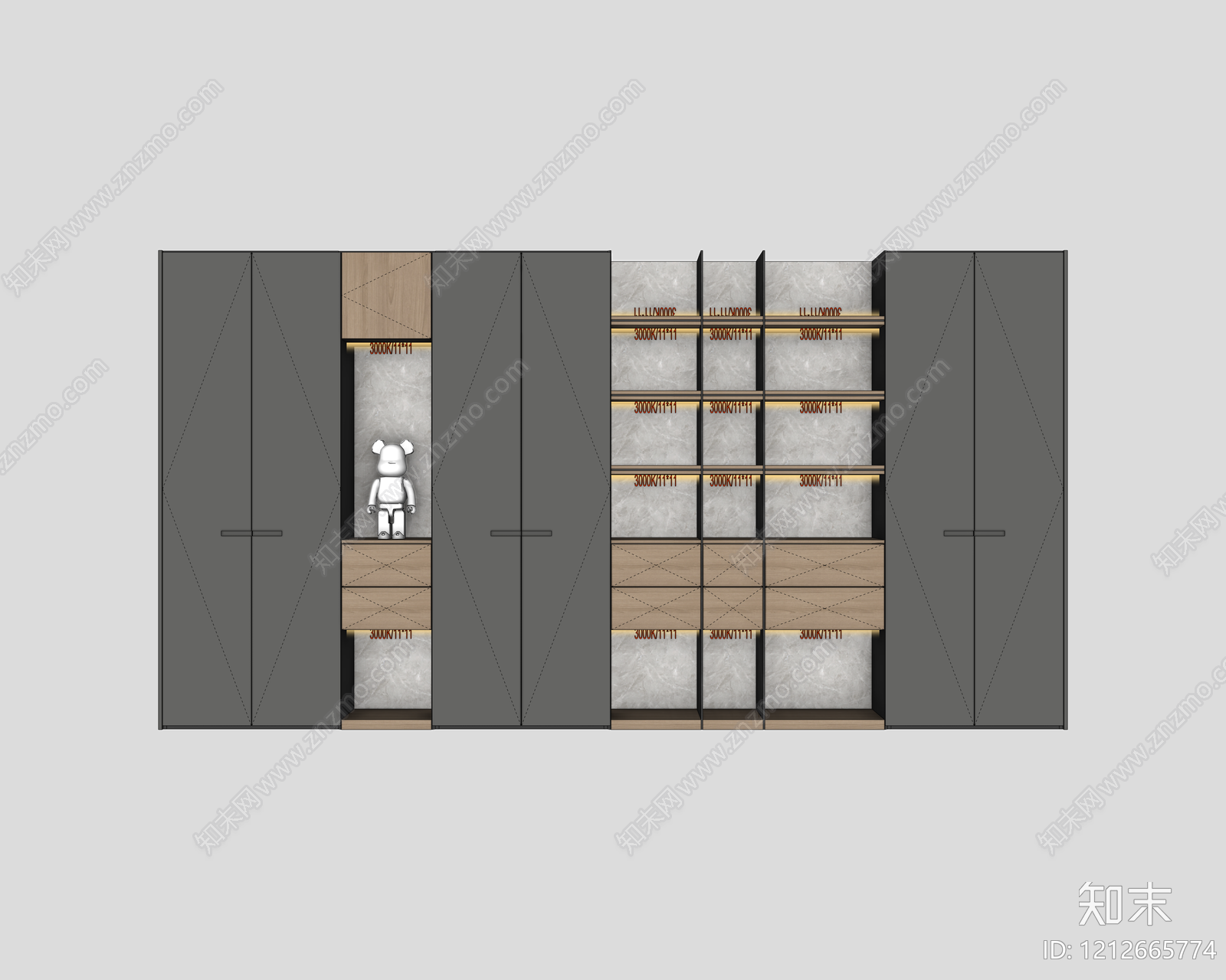 现代简约酒柜SU模型下载【ID:1212665774】