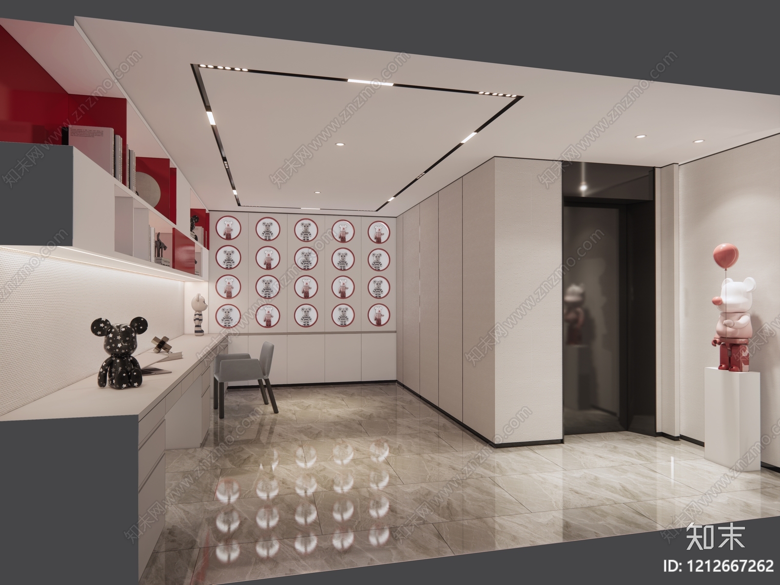 现代简约儿童玩具房SU模型下载【ID:1212667262】