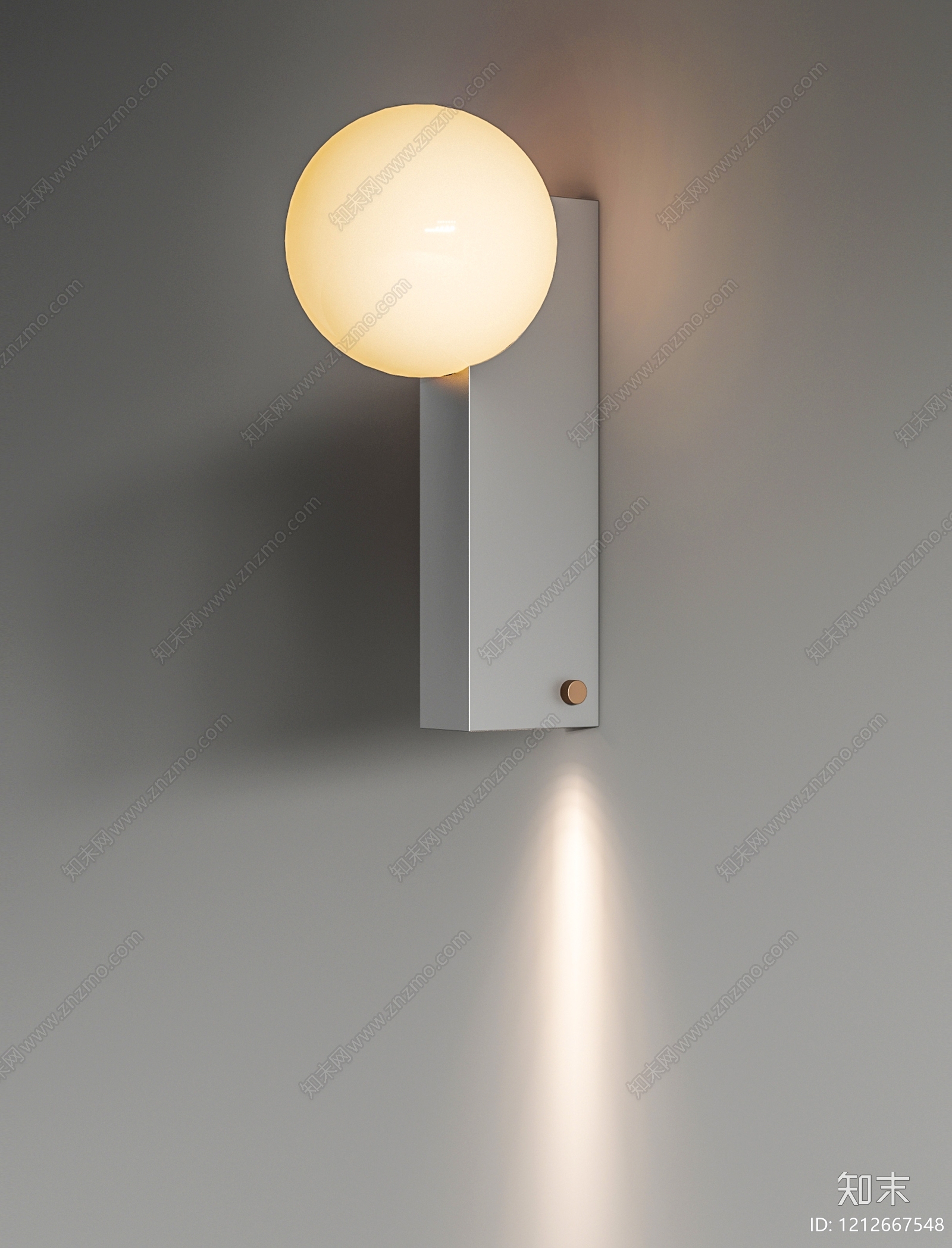 极简壁灯3D模型下载【ID:1212667548】