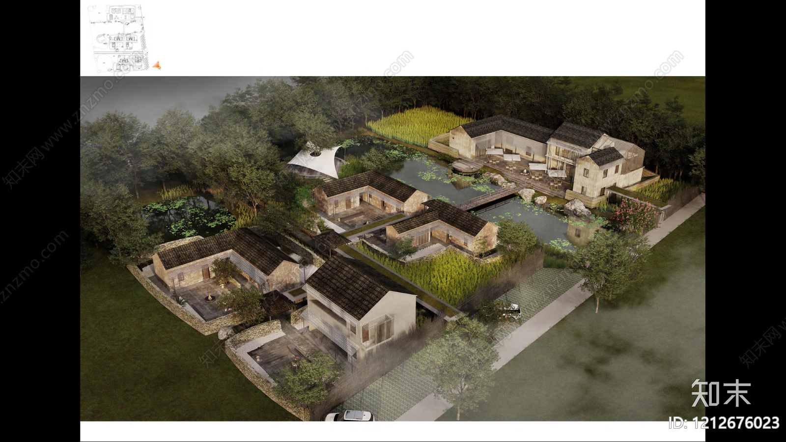 新中式庭院景观下载【ID:1212676023】