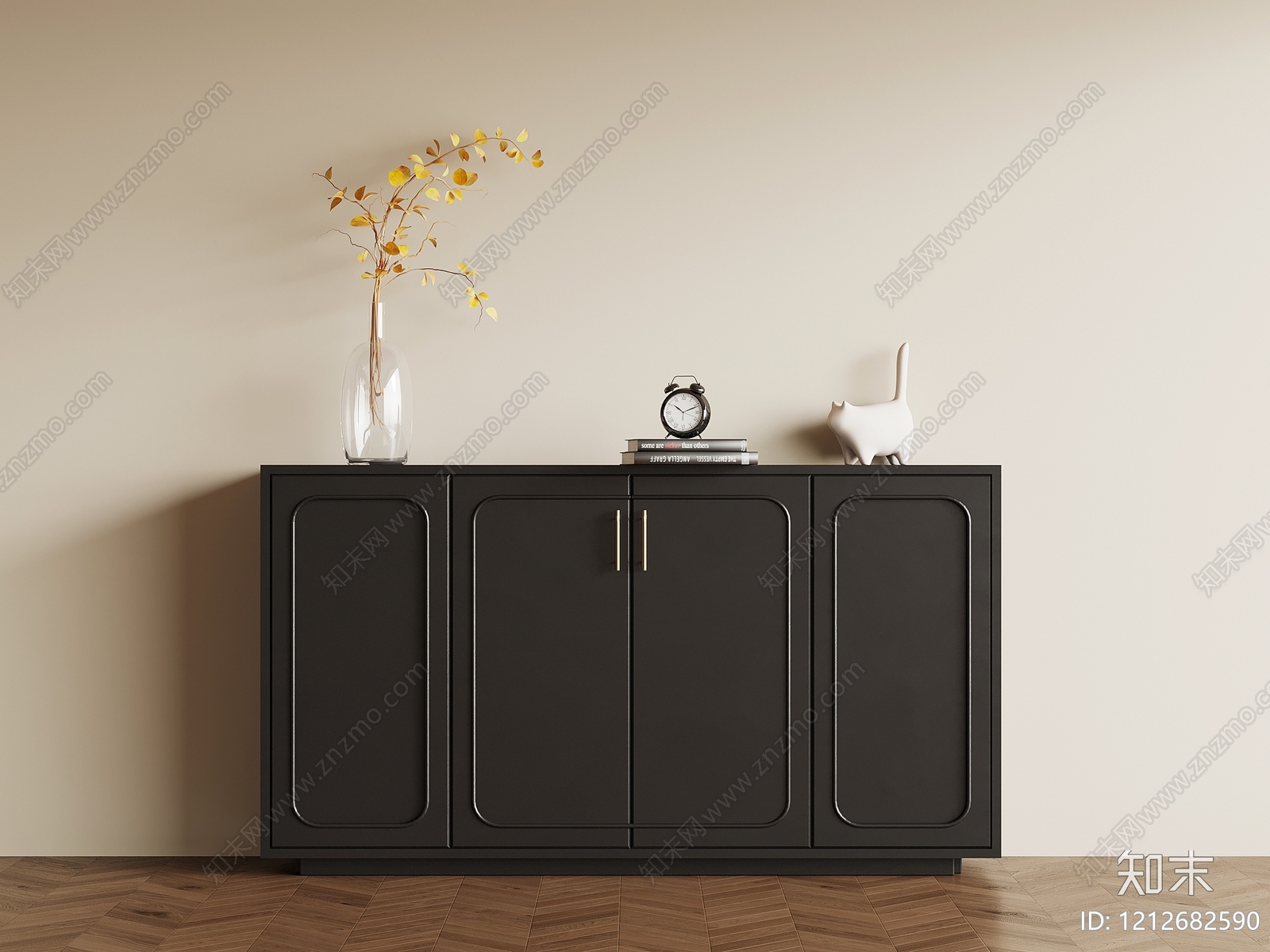 现代简约玄关柜3D模型下载【ID:1212682590】