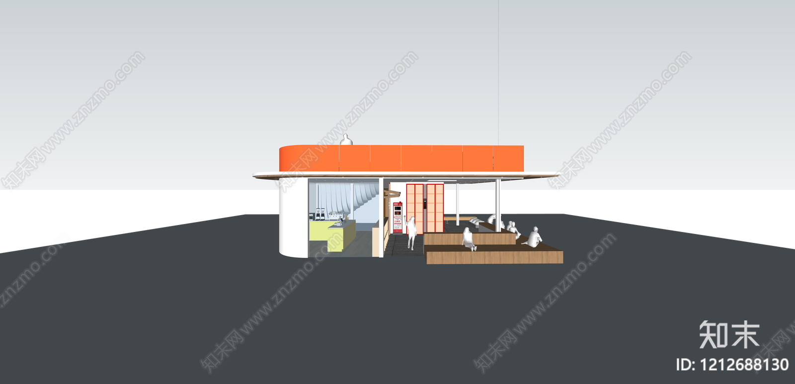现代主义小公建SU模型下载【ID:1212688130】
