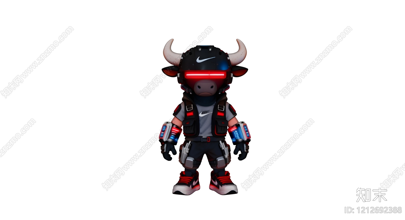 赛博朋克虚拟人物3D模型下载【ID:1212692388】