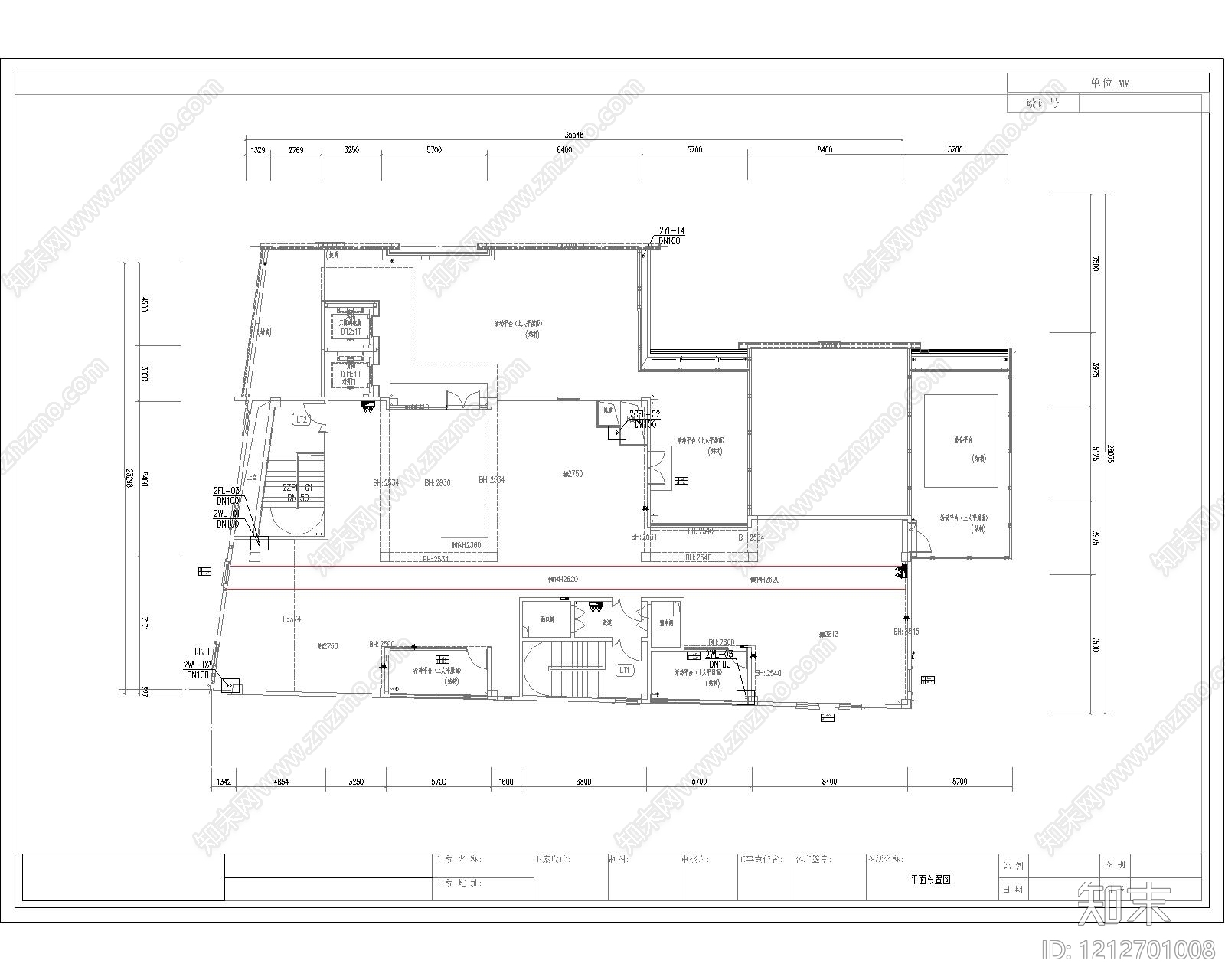 极简现代棋牌室cad施工图下载【ID:1212701008】
