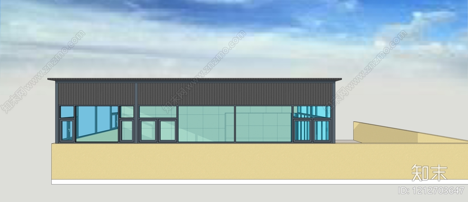 现代简约活动中心SU模型下载【ID:1212703647】