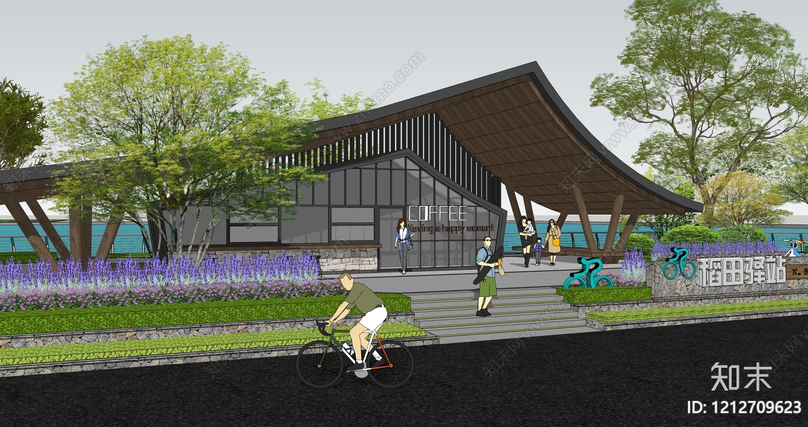 新中式小公建SU模型下载【ID:1212709623】