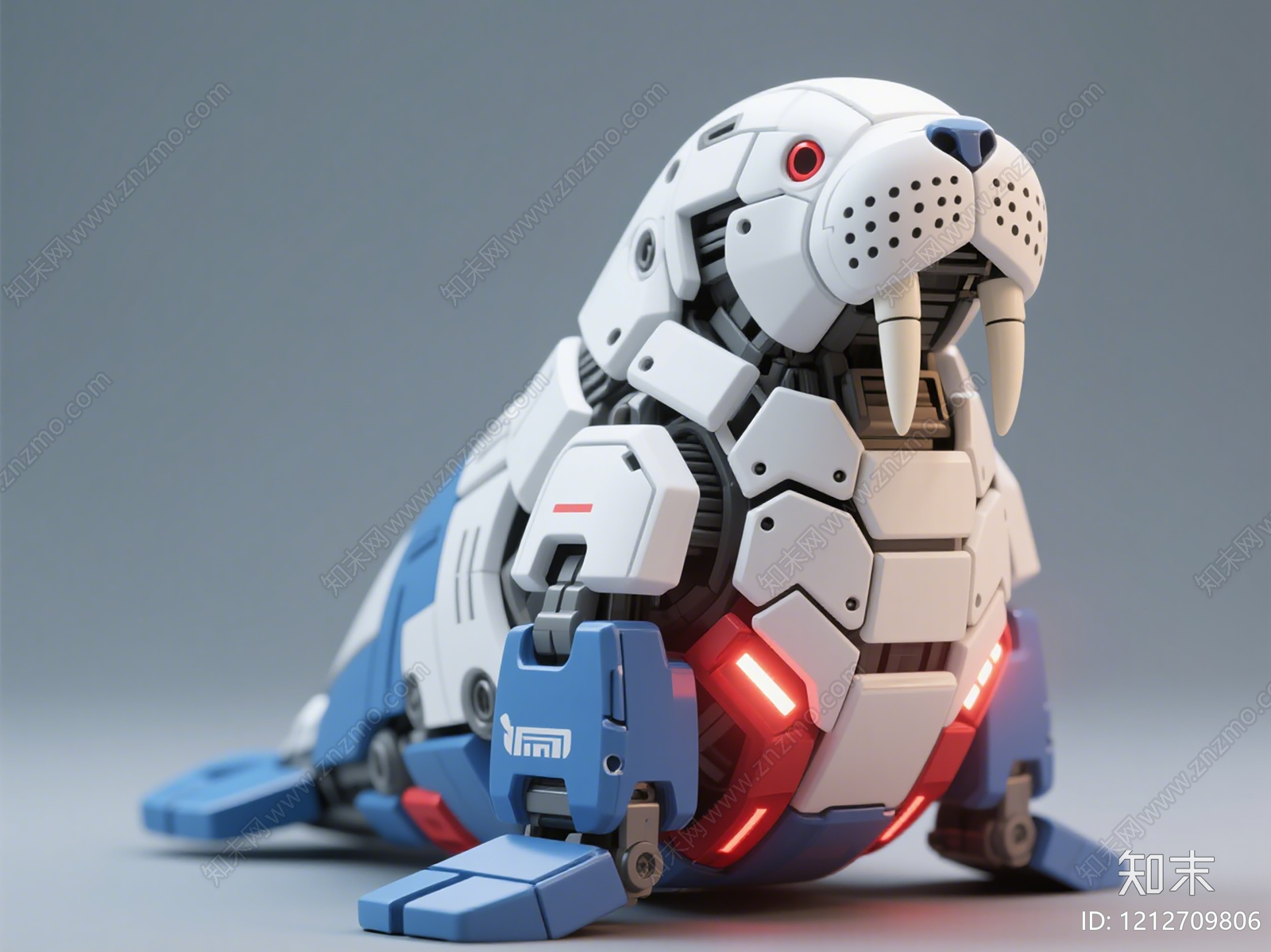 机甲风雕塑摆件3D模型下载【ID:1212709806】