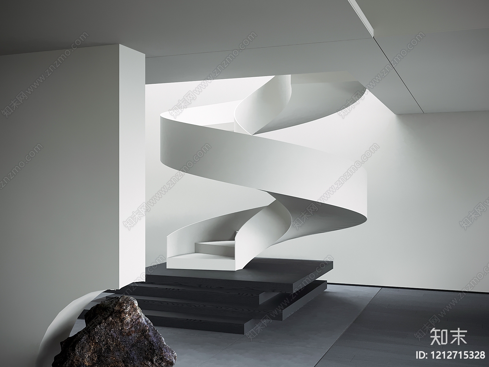 极简主义旋转楼梯3D模型下载【ID:1212715328】