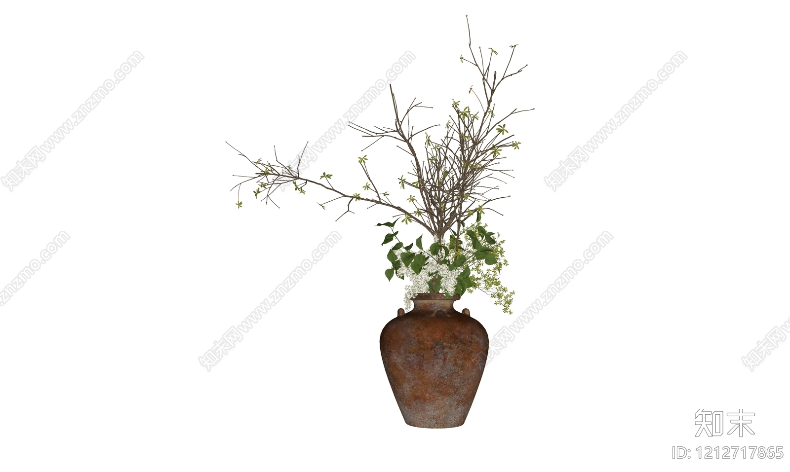 侘寂花艺SU模型下载【ID:1212717865】