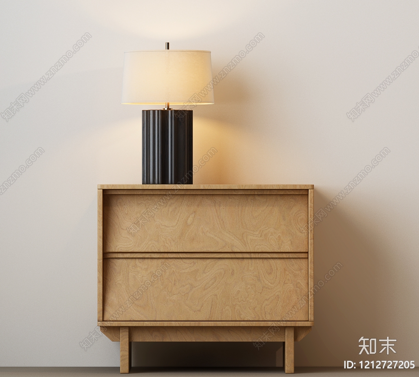 现代简约床头柜SU模型下载【ID:1212727205】