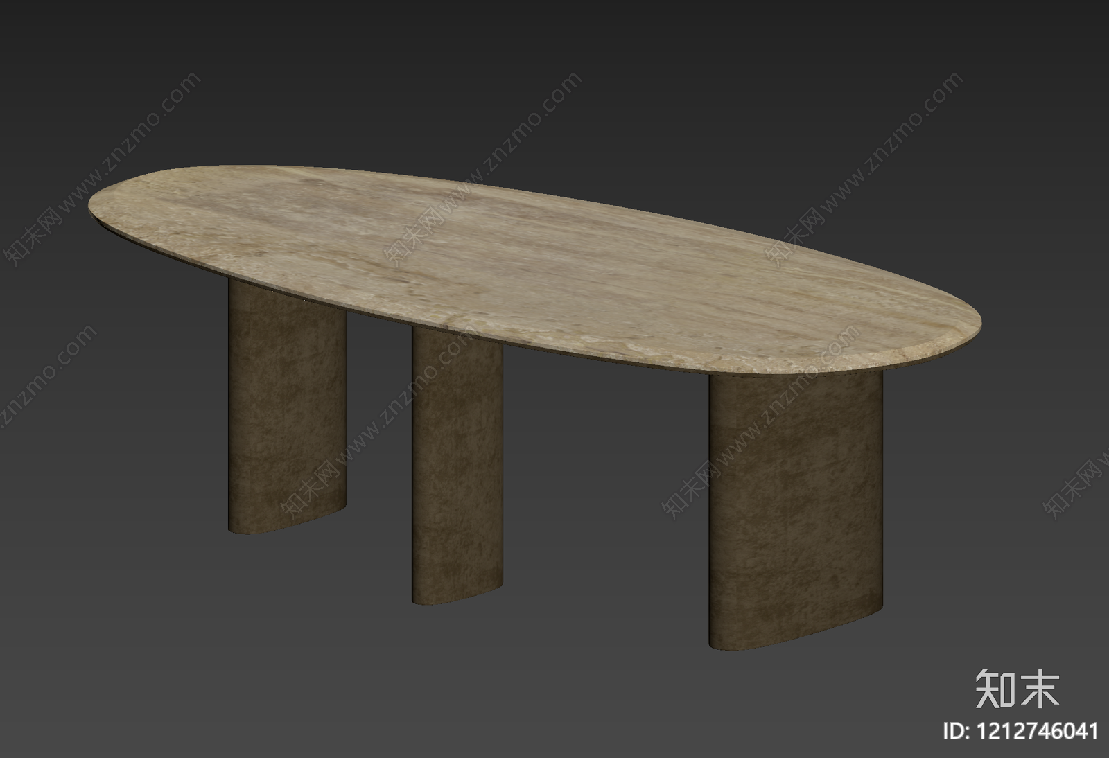 现代简约餐桌3D模型下载【ID:1212746041】