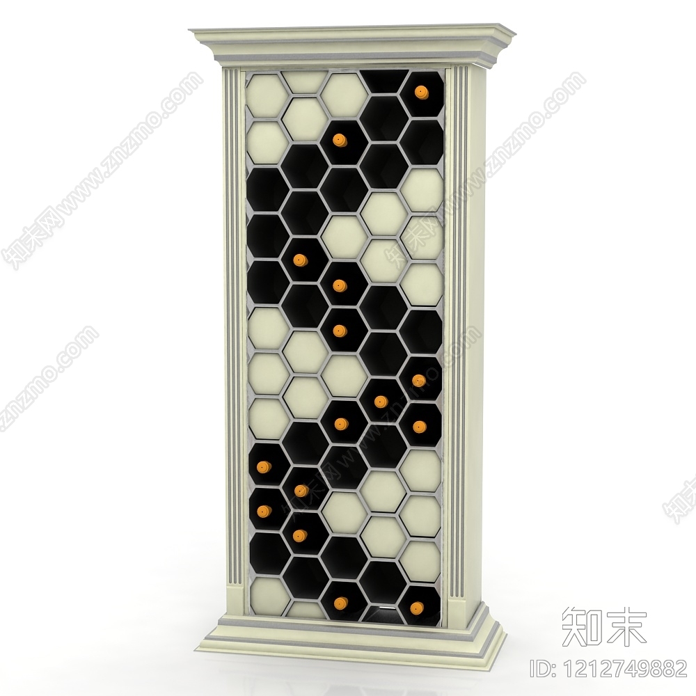 欧式古典酒柜3D模型下载【ID:1212749882】