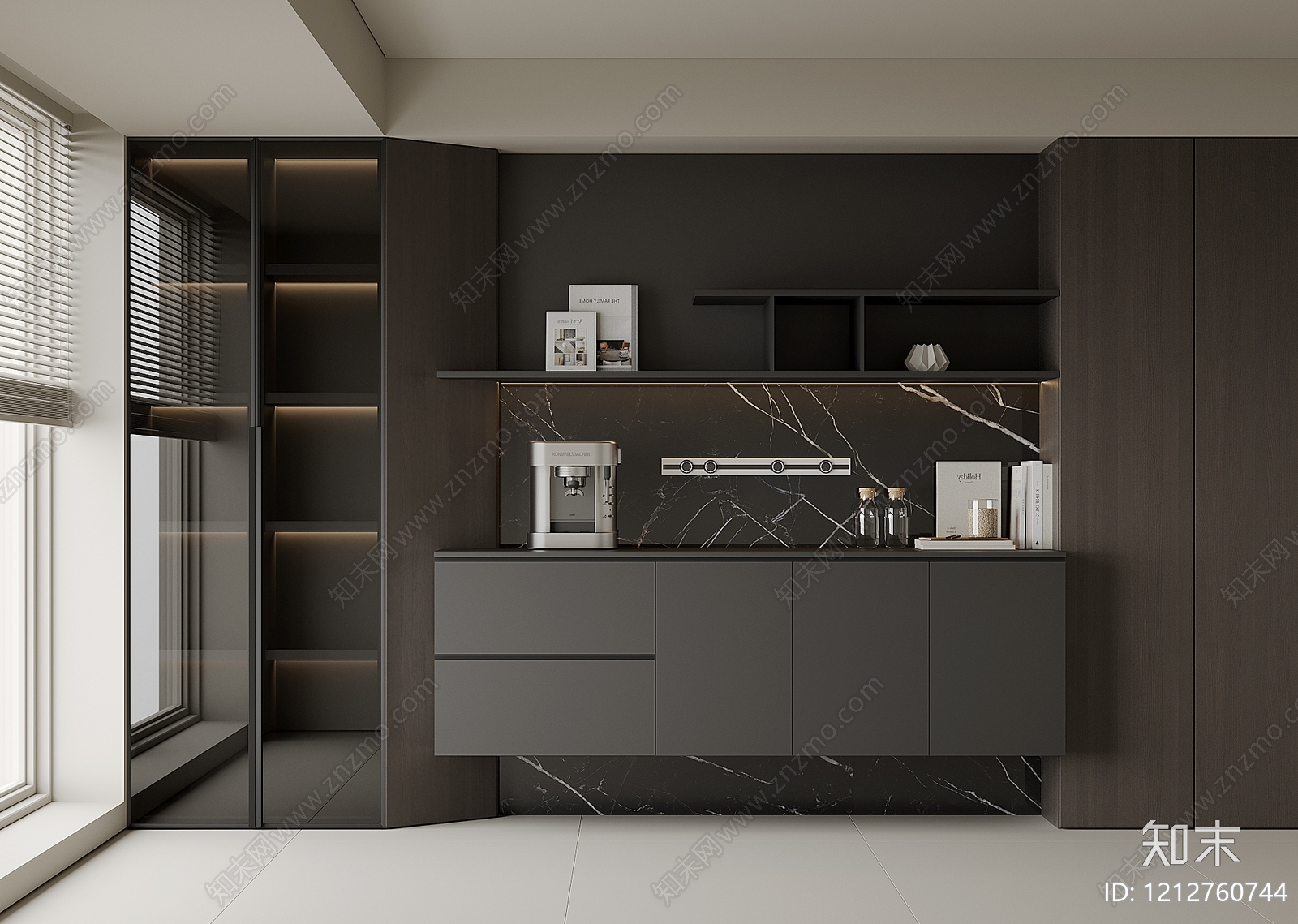 极简餐边柜3D模型下载【ID:1212760744】