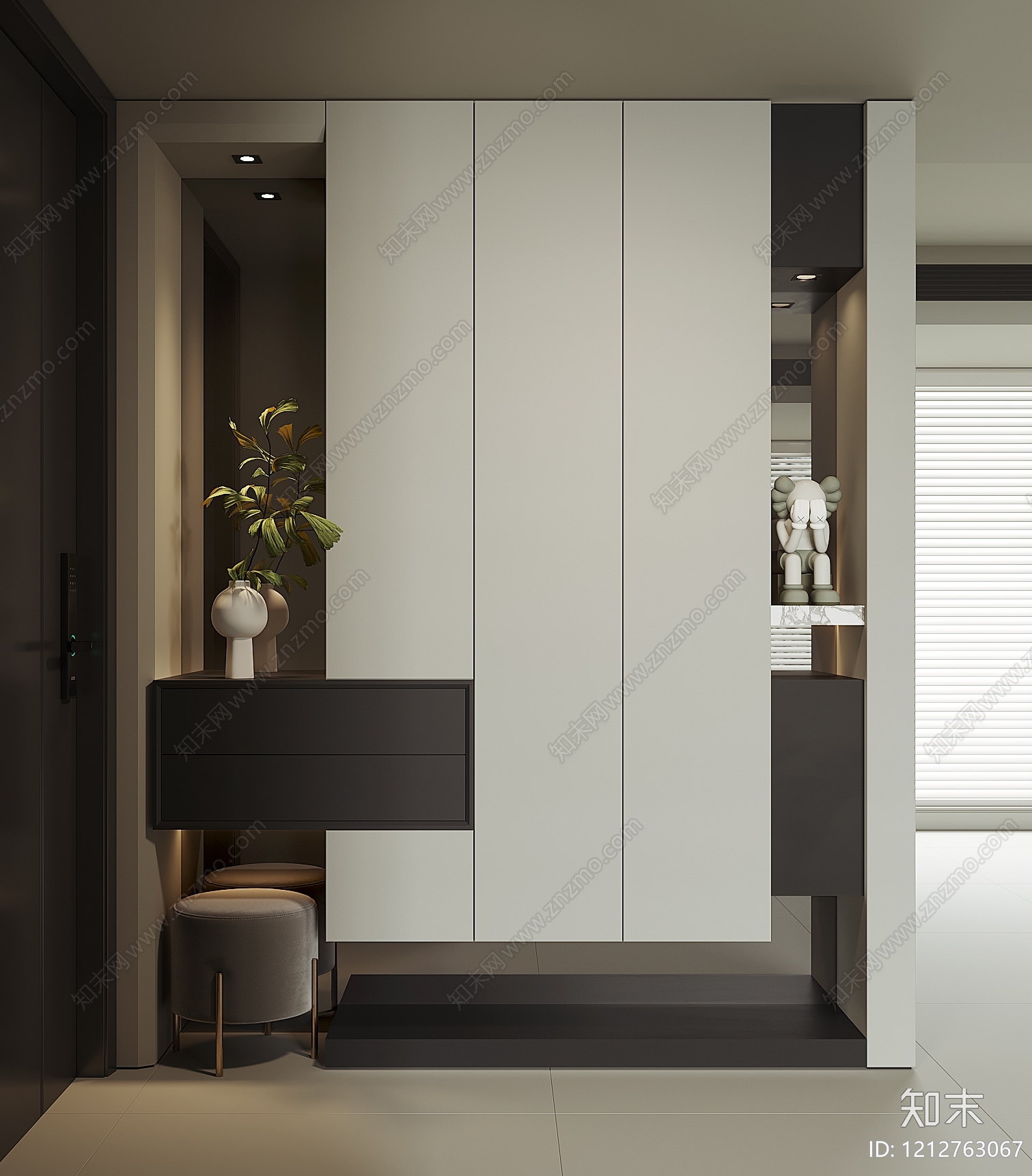 现代简约玄关3D模型下载【ID:1212763067】