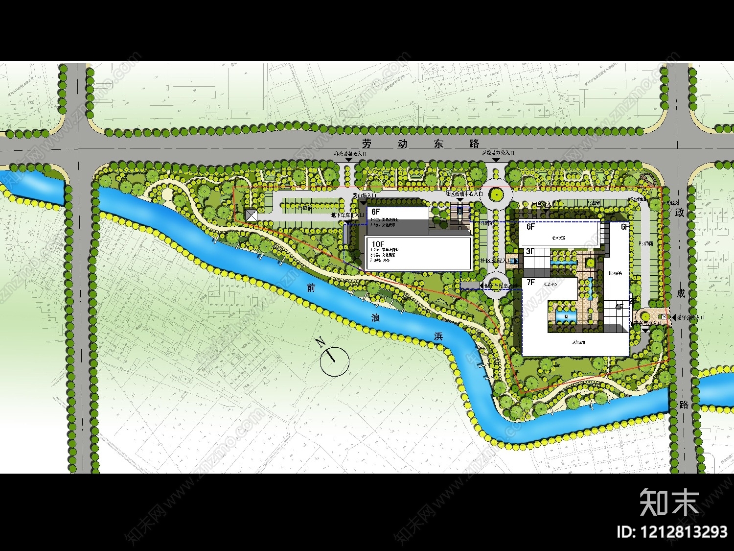 现代简约邻里中心建筑下载【ID:1212813293】