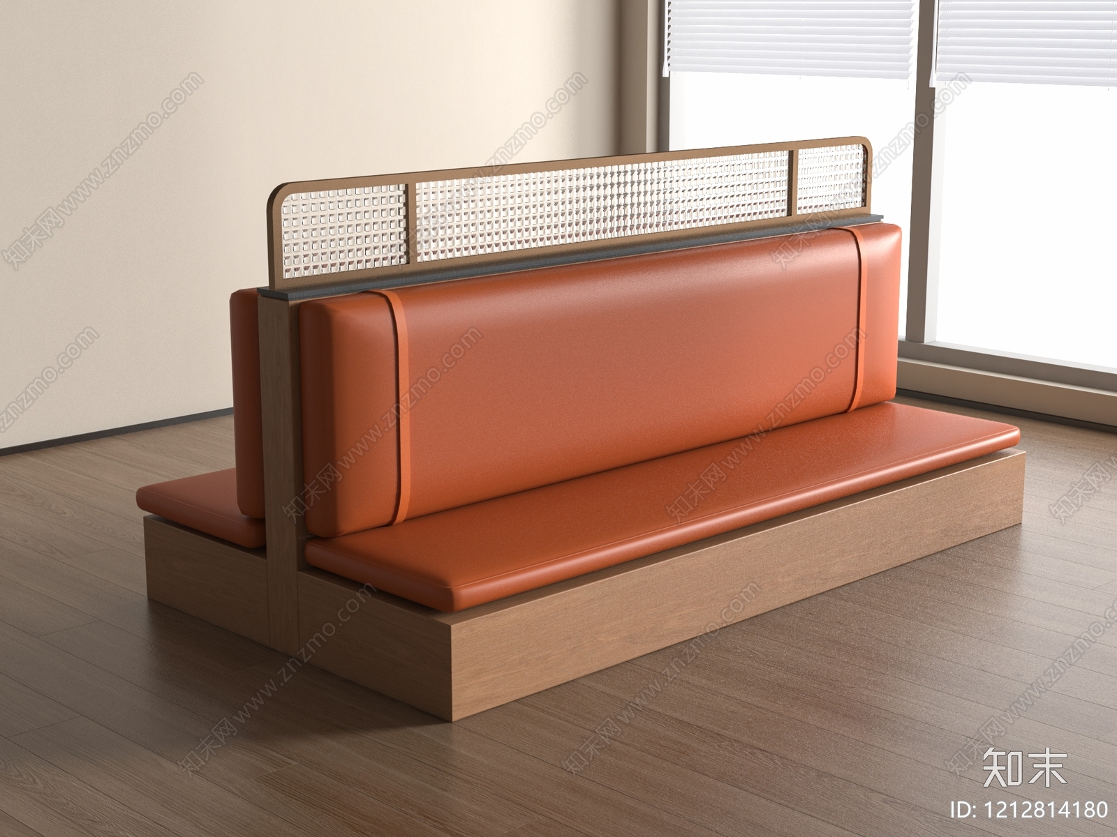 中古风卡座沙发3D模型下载【ID:1212814180】