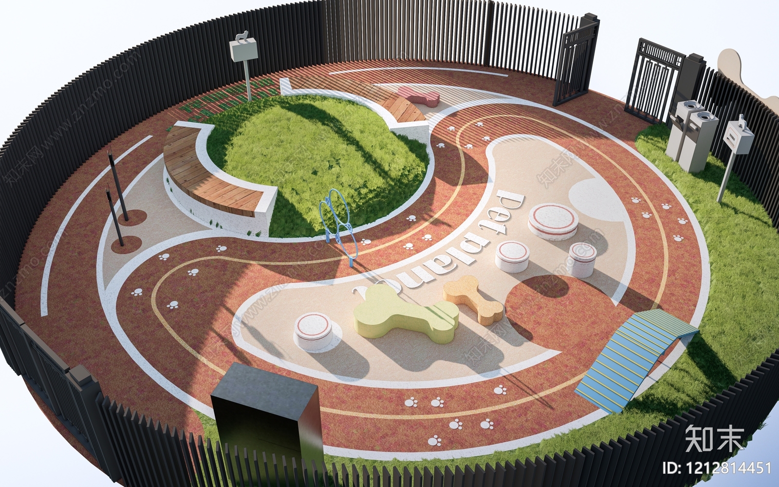 现代简约公园景观3D模型下载【ID:1212814451】