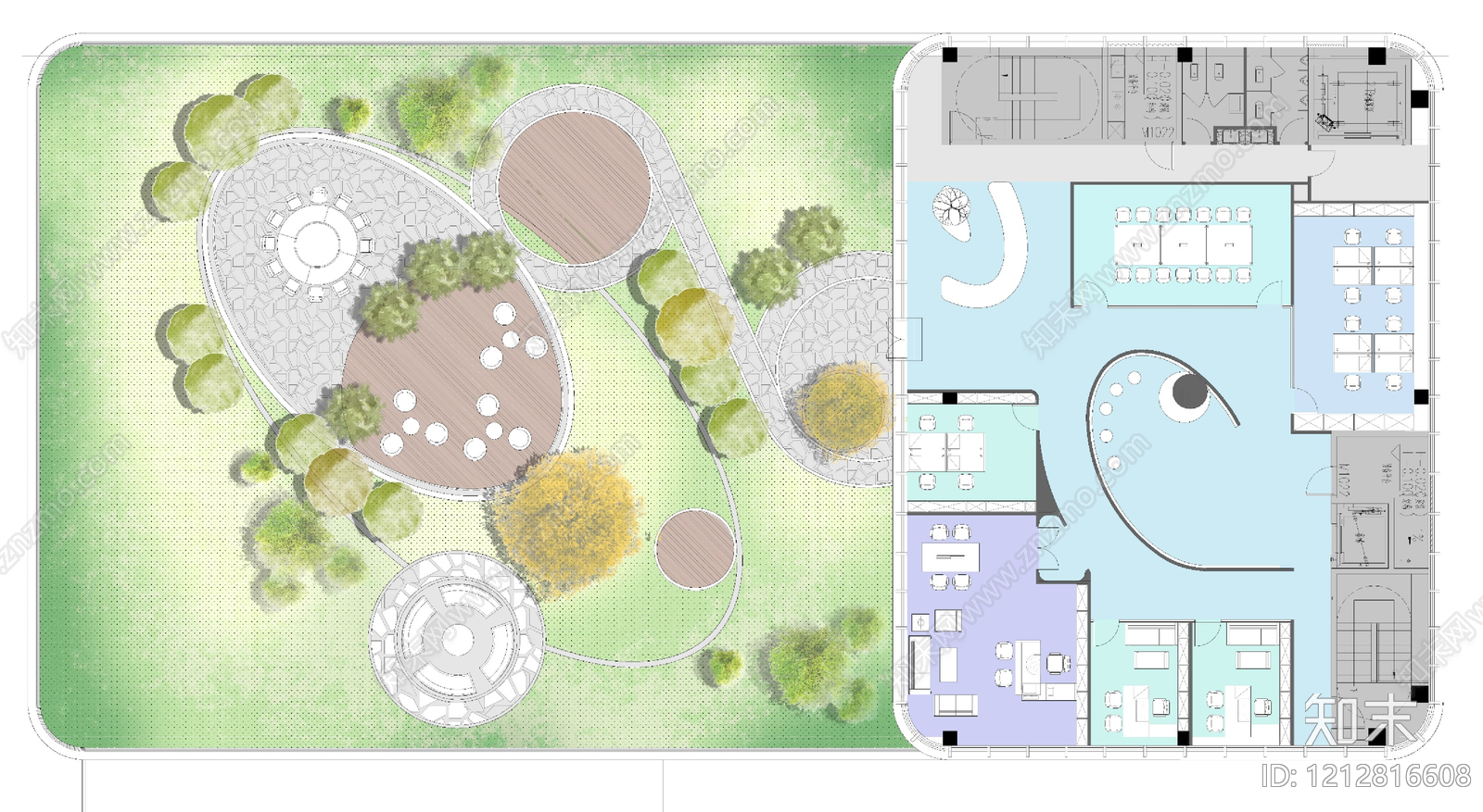 现代极简产业园建筑施工图下载【ID:1212816608】
