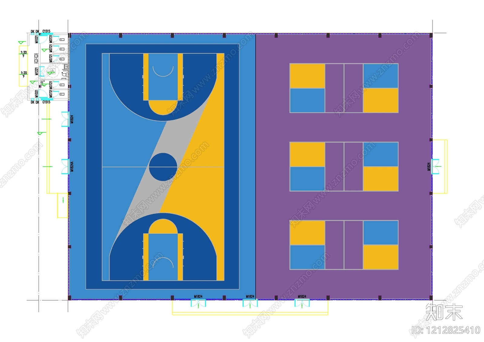 现代体育馆施工图下载【ID:1212825410】