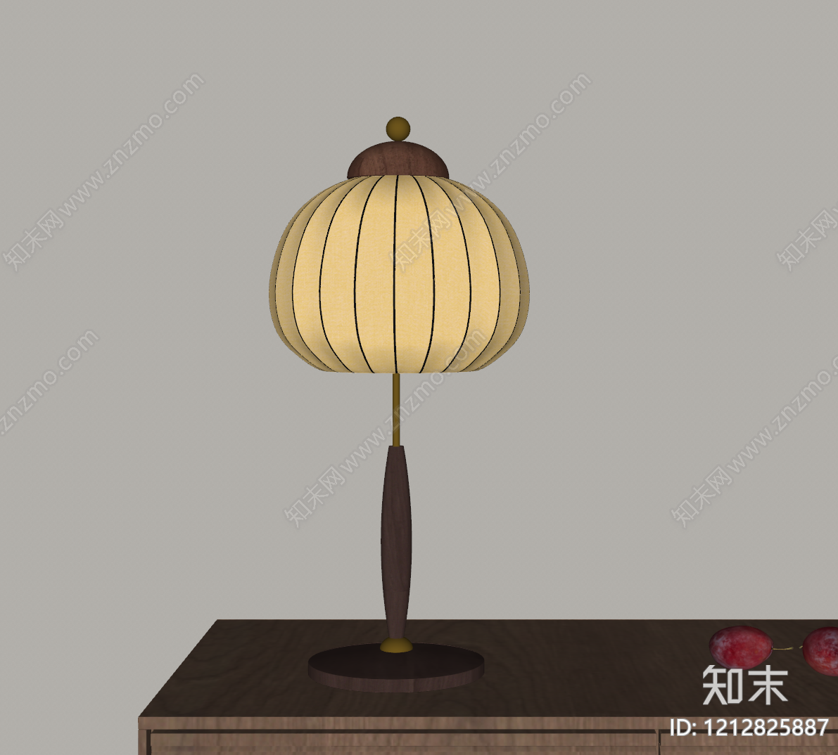中古风台灯SU模型下载【ID:1212825887】