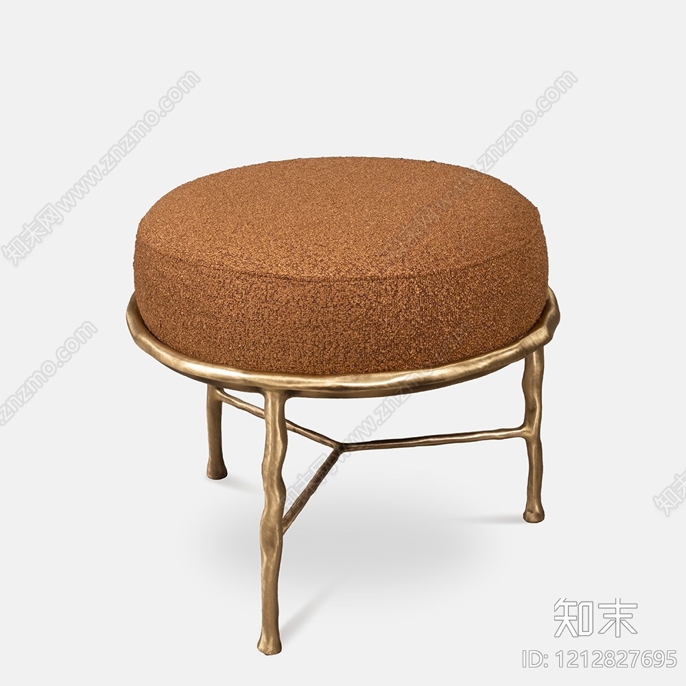 现代轻奢沙发凳3D模型下载【ID:1212827695】