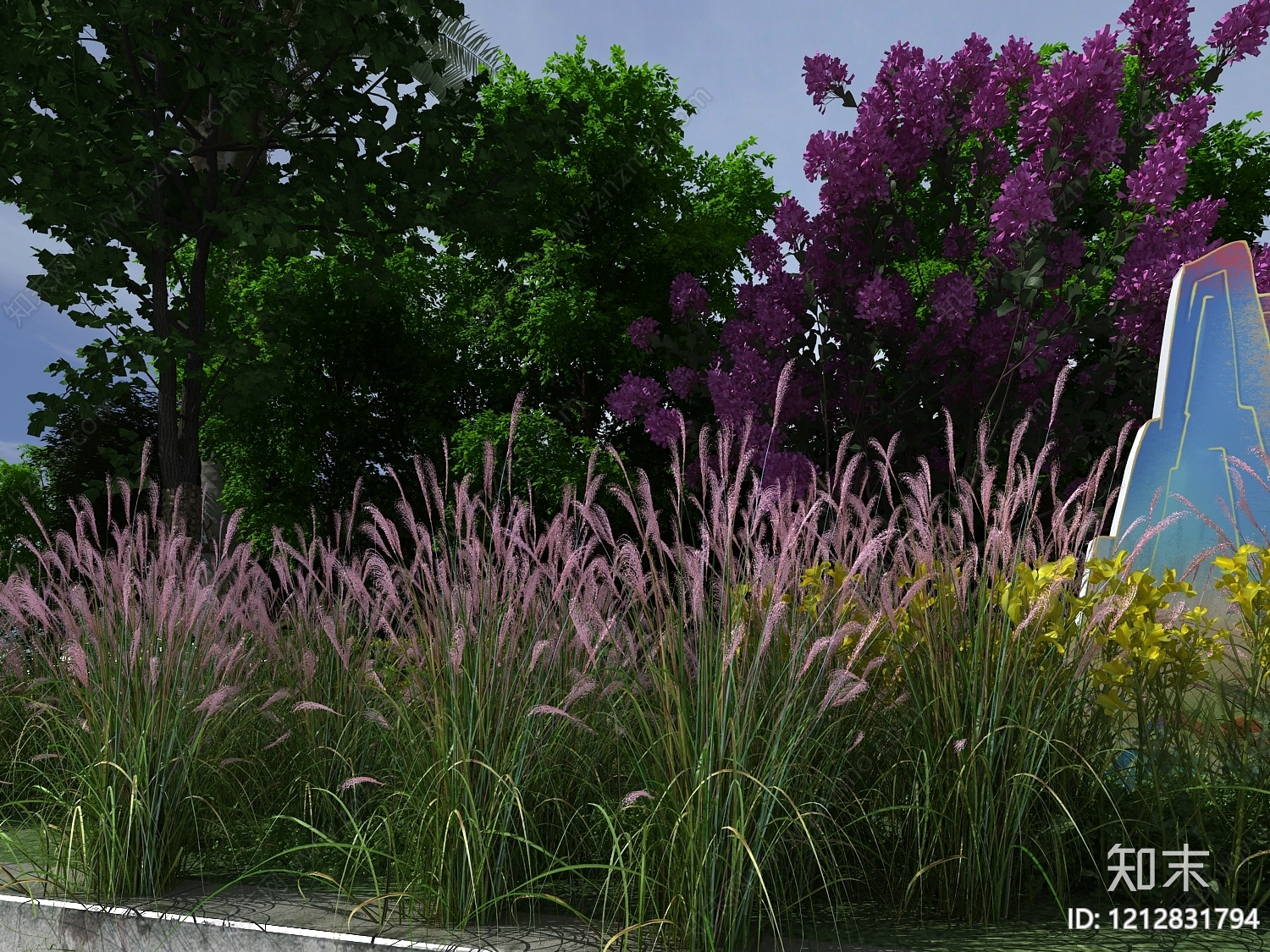 现代自然主义景观公园景观3D模型下载【ID:1212831794】