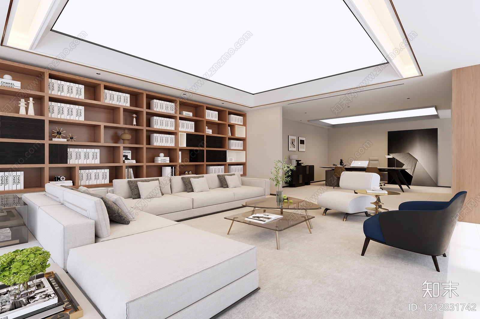 现代简约休息区3D模型下载【ID:1212831742】