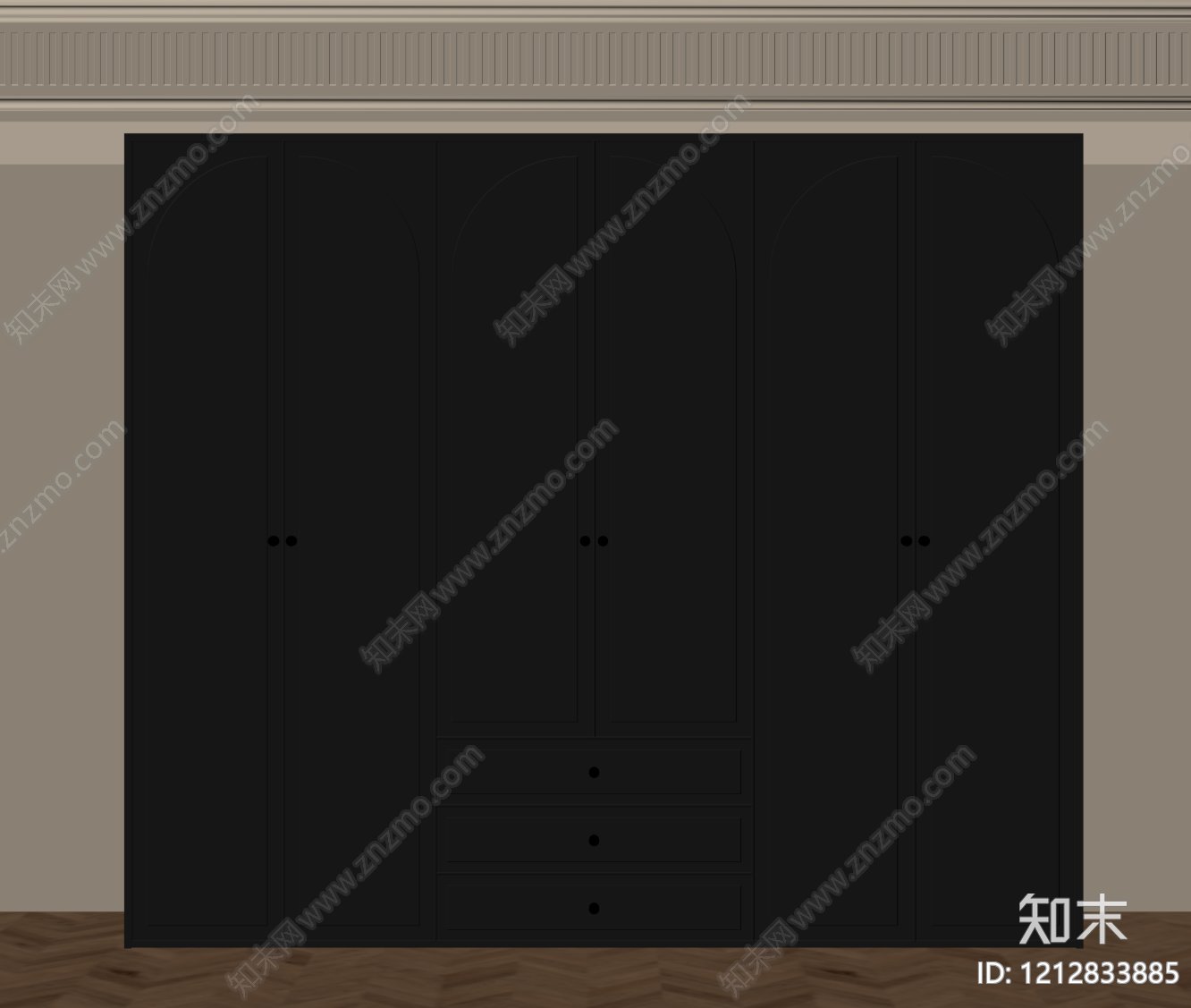 中古风衣柜SU模型下载【ID:1212833885】