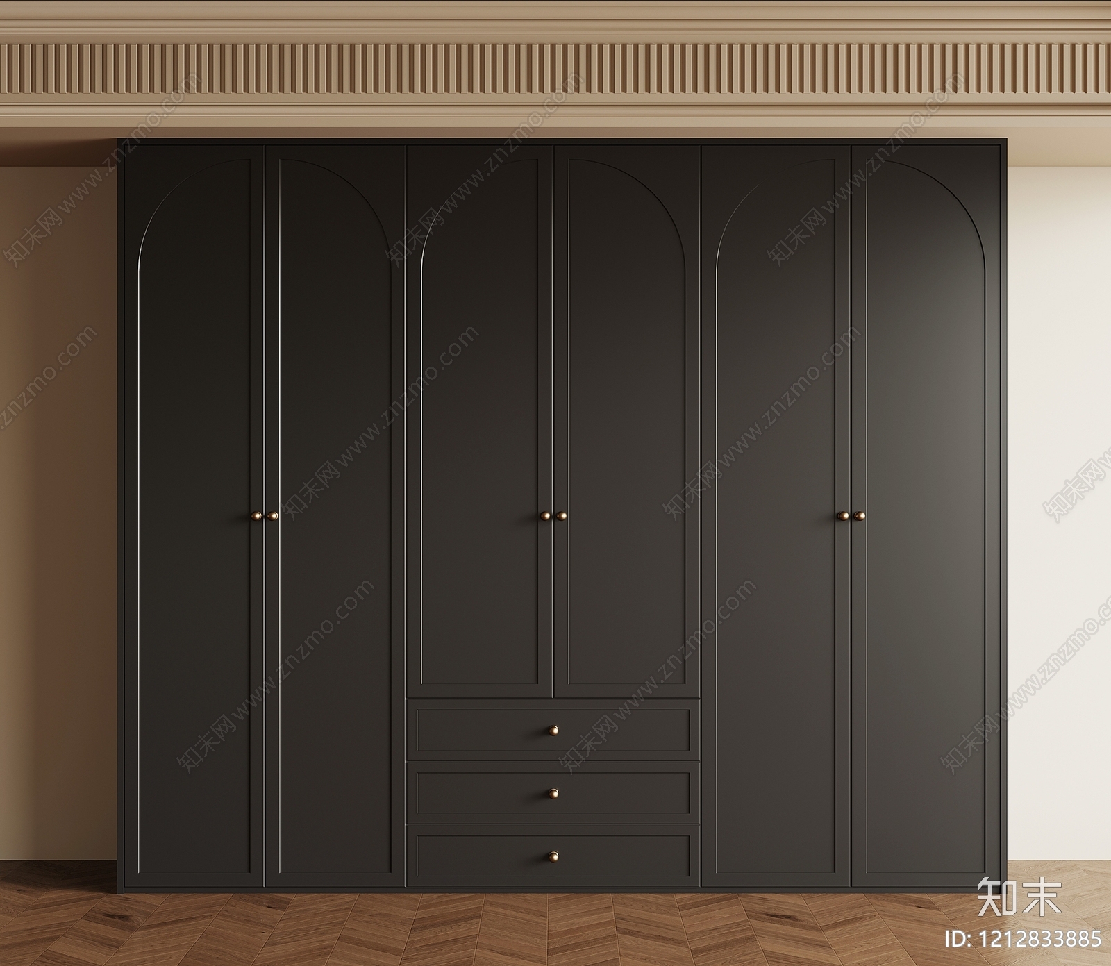 中古风衣柜SU模型下载【ID:1212833885】